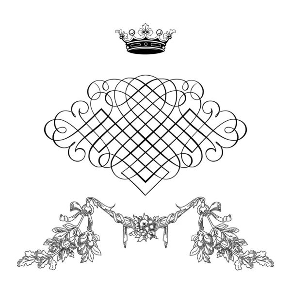 Elegant black frame banner with crown