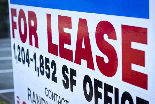 An office space for lease sign.