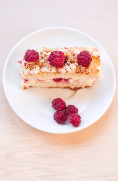 Tasty raspberry sponge cake