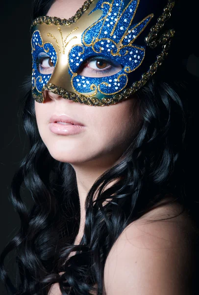Mysterious beauty under the mask