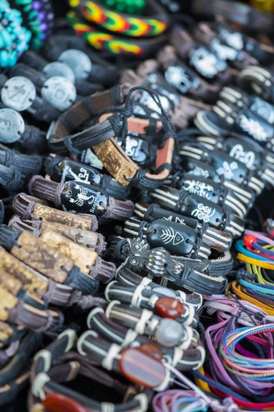 Leather bracelets, beads, accessories and souvenirs