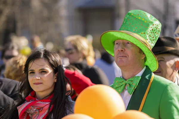 People at St. Patrick\'s Day Parade