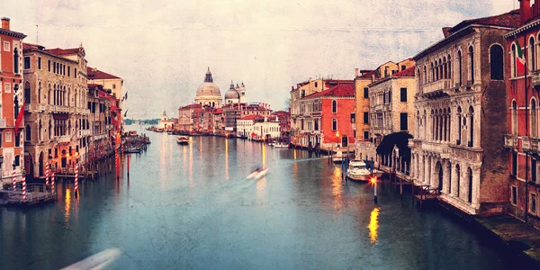 Retro style image of Grand canal at sunset — Stock Photo #33361101