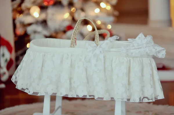 Cot under the Christmas tree