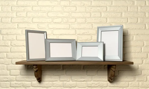 Shelf With Picture Frames Front