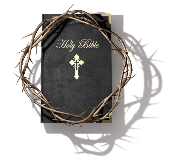 Bible And Crown Of Thorns