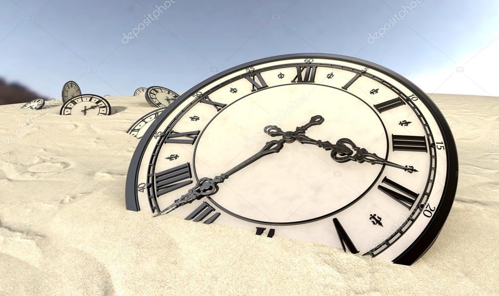 Relojes antiguos en closeup arena del desierto \u2014 Foto de Stock 25061079