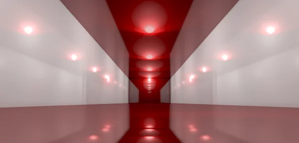 Glossy Red Room Perspective