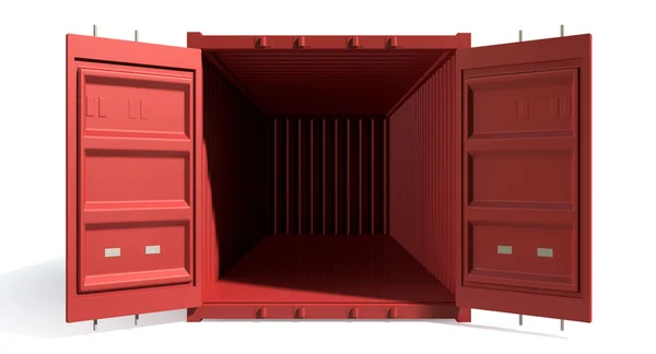 Shipping Container Red Open Empty