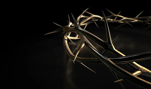 Crown Of Thorns Gold On Black