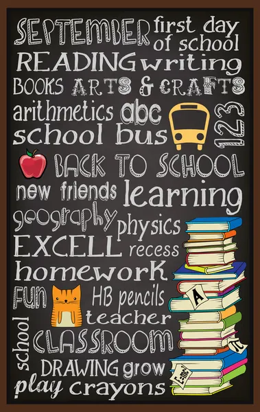 Back to School Chalkboard Typography Poster