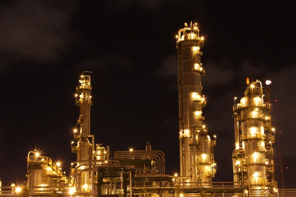 Night scene of chemical industrial