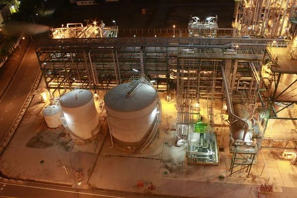 Lighting of Petrochemical factory in night Time