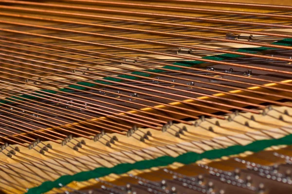 Strings piano closeup