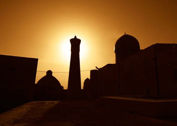 Sunset over ancient city of Bukhara, Uzbekistan