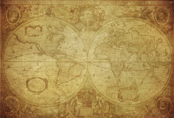 Vintage map of the world 1630