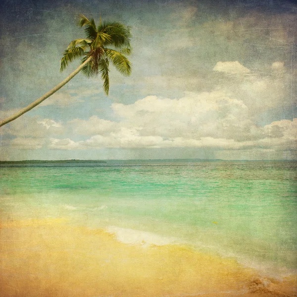 Grunge image of tropical beach
