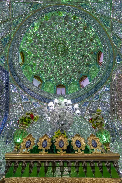 Mirrored interior of Ali Ibn Hamza shrine in Shiraz, Iran