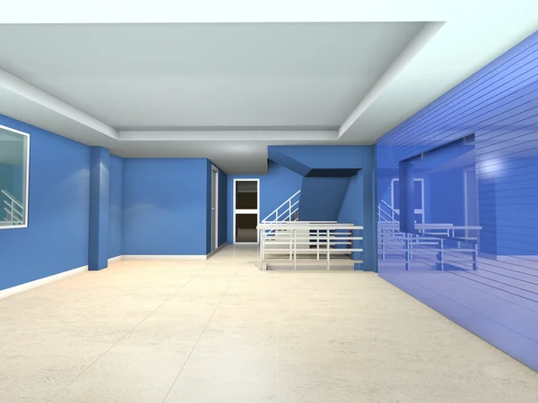 Blue living interior design