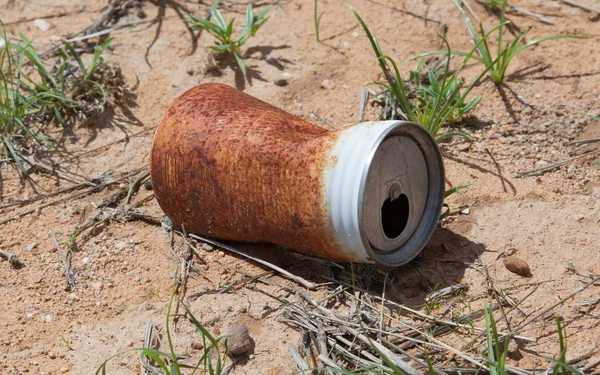 Old rusty beverage can