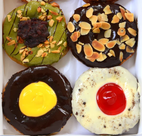 Set of donuts in box