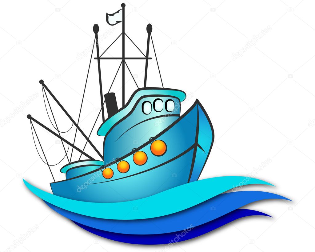 Fishing boat — Stock Vector © john1279 #17835707