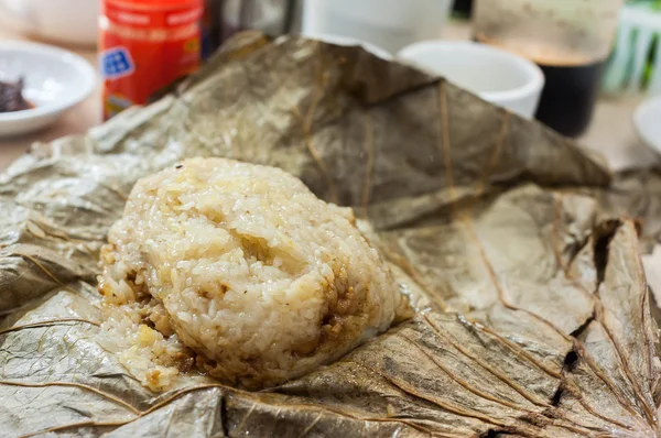 Sticky rice in bamboo leaf - a classic Hong Kong dim sum dish