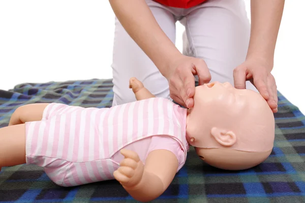 Infant mouth-to-mouth resuscitation — Stock Photo #23491693