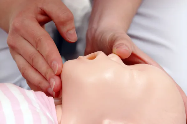 Infant mouth-to-mouth resuscitation