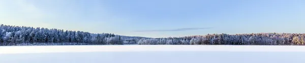 Winter lake panorama, Finland