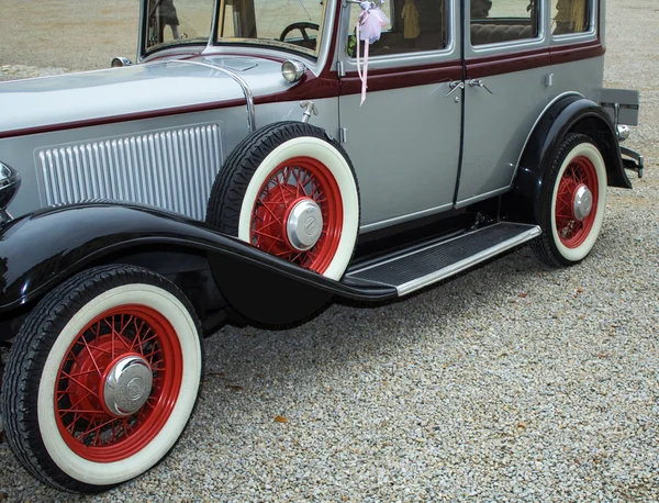 Classic car as a wedding carriage