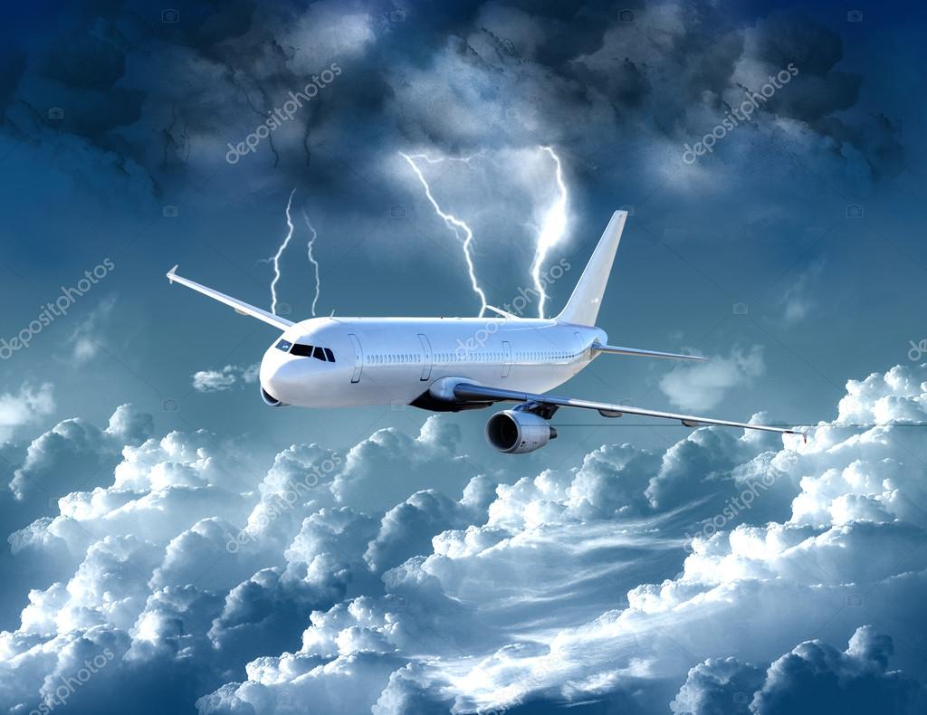 Airplane in the storm — Stock Photo © vicelord6 22222965