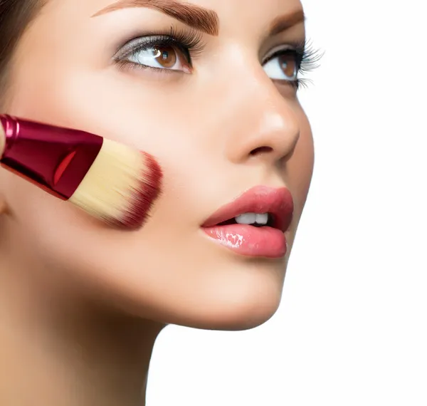 Cosmetic. Base for Perfect Make-up. Applying Make-up — Stock Photo #12801881