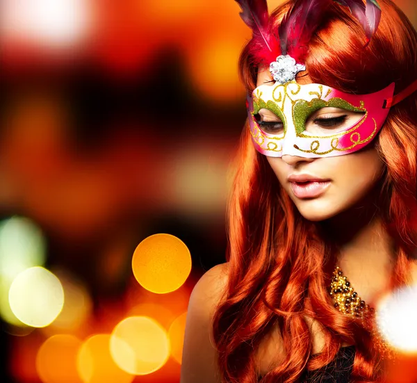 Beautiful Girl in Carnival mask