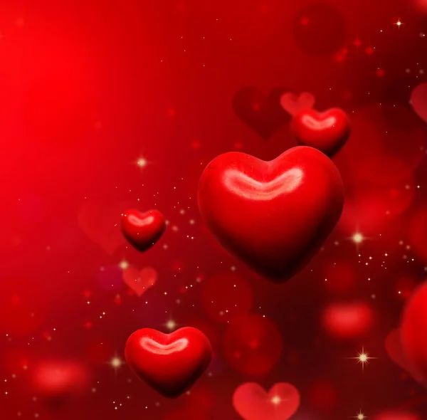 Valentine Hearts Background. Valentines Red Abstract Wallpaper