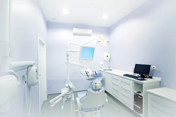 Modern dental consuting office in blue