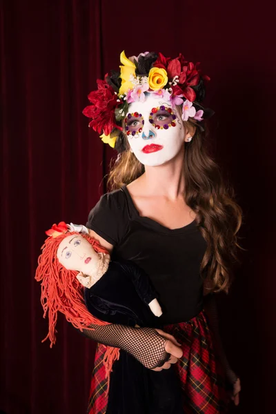 Day of The Dead Child with Doll