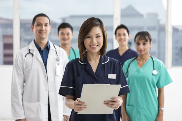 Team of Multi-ethnic medical staff