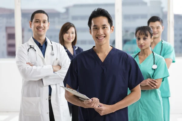 Team of Multi-ethnic medical staff