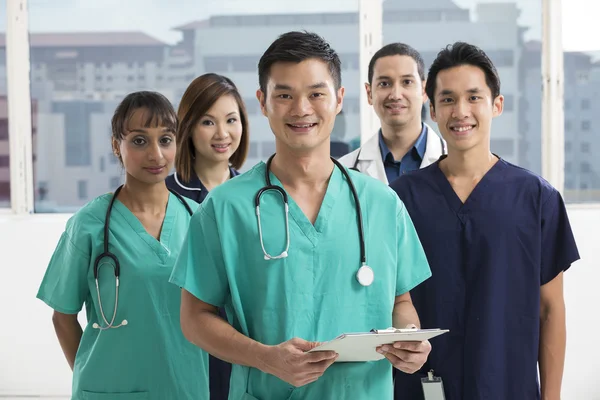 Team of Multi-ethnic medical staff