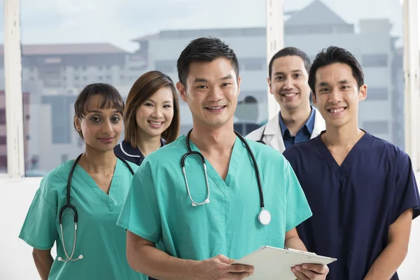 Team of Multi-ethnic medical staff