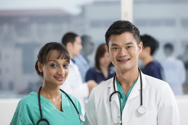 Team of Multi-ethnic medical staff