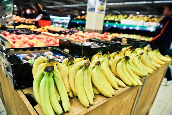Bananas at the grocery store