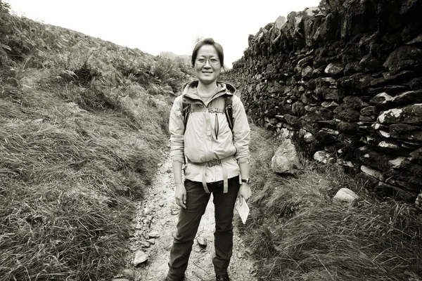 Woman hiking in Lake District