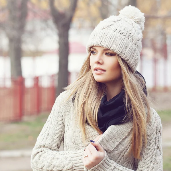 Girl on autumn street