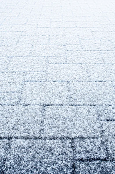 Snow on patio