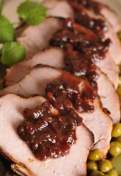Roasted pork loin and cranberry