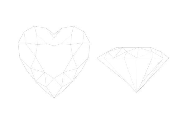 Diamond design elements - cutting samples