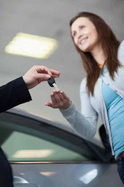 Woman reach out hand