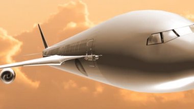 一架飞机从天空飞过 - 图库视频影像 Wavebrea